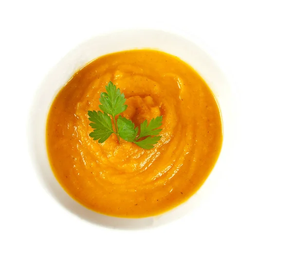 Sopa Calabaza Aislada Blanco — Foto de Stock