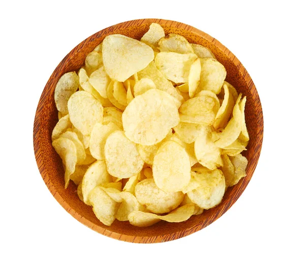 Картофельные Чипсы Изолированы Белом — стоковое фото