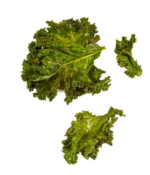 Kale Chips Isolated White — Stock Photo, Image