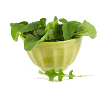 Ispanak ve roket yeşili yapraklar