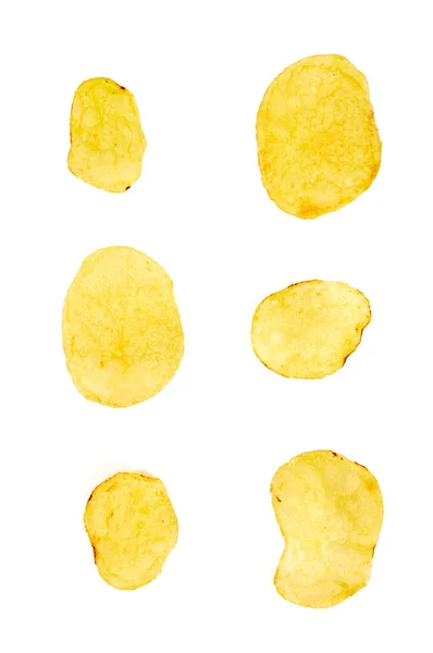 Patatas Fritas Aisladas Sobre Fondo Blanco — Foto de Stock