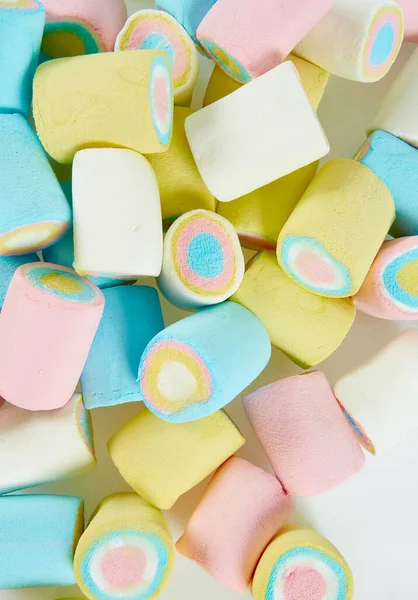 Colorido Marshmallow Doces Fundo — Fotografia de Stock