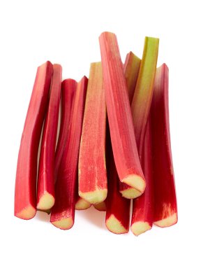 Taze ravent beyaz arkaplanda izole edilmiş.