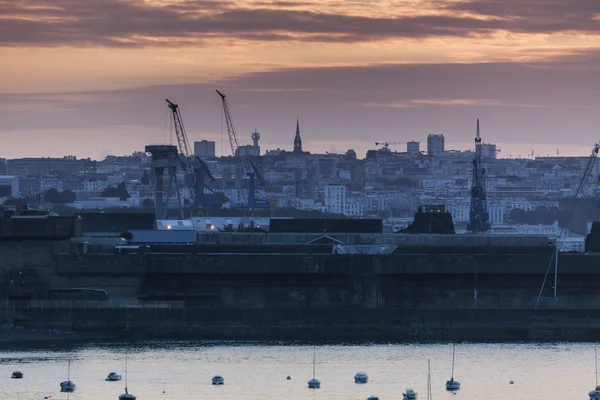 Panorama de Brest al amanecer — Foto de Stock