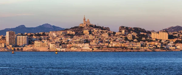 Marseille panorama från Frioul skärgård — Stockfoto