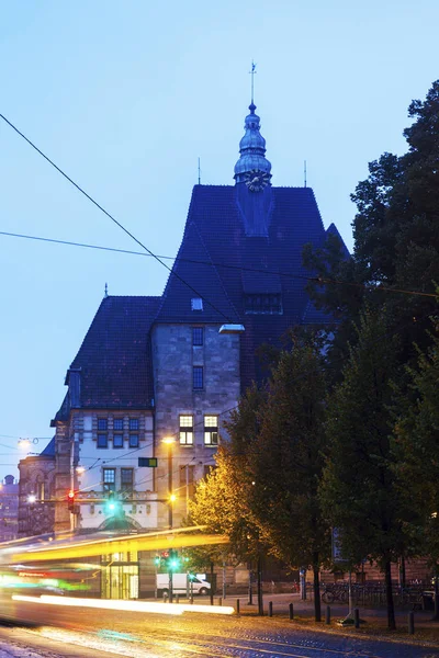 Stadtbibliothek Bremen at sunrise — Stock Photo, Image