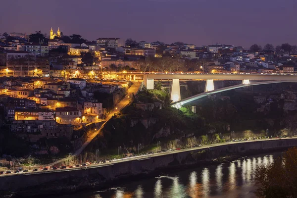 Infante D. Henrique Bridge i Porto - Stock-foto