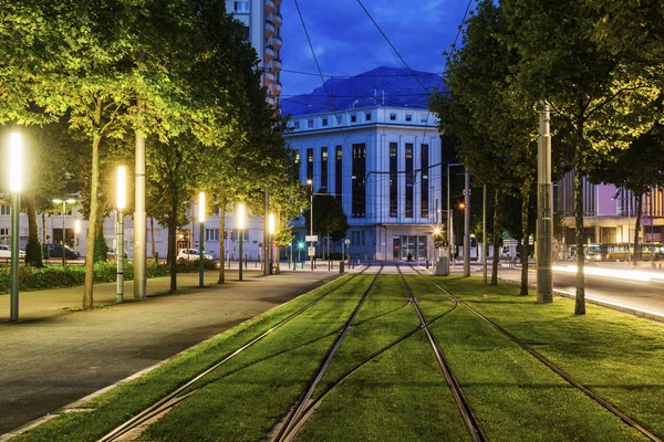 Tram rails in Grenoble — Zdjęcie stockowe