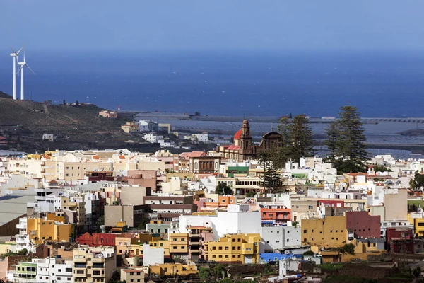 Panorama Galdar por la tarde — Foto de Stock