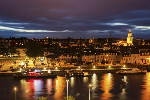 Panorama av Angers i solnedgången — Stockfoto