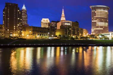 Cleveland manzarası, gece
