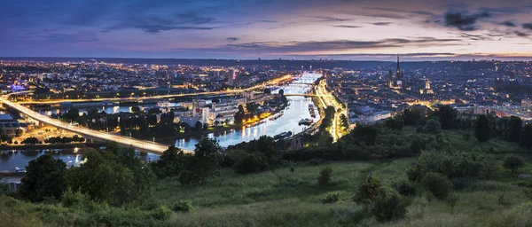 Panorama de Rouen ao pôr-do-sol — Fotografia de Stock