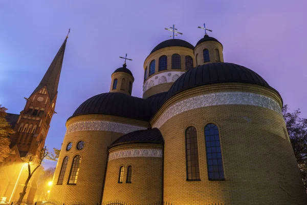 Iglesias ortodoxas y evangélicas en Czestochowa — Foto de Stock