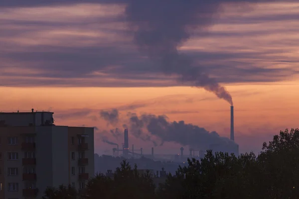 Chimneys around Dabrowa Gornicza — Stock Photo, Image