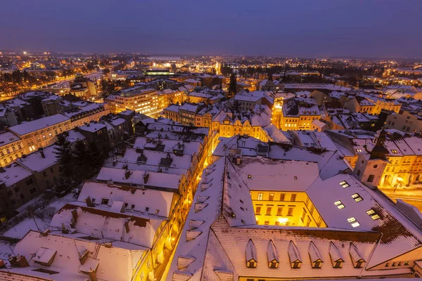 Winterpanorama von hradec kralove — Stockfoto