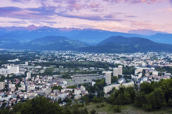 Grenoble-Architektur bei Sonnenuntergang — Stockfoto