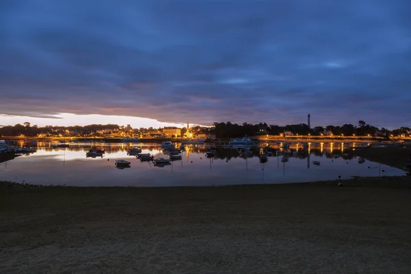Panorama di Benodet all'alba. Benodet, Bretagna, Francia — Foto Stock
