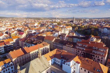 Ceske Budejovice Panoraması gün batımında