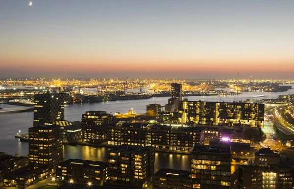 Panorama aérien de Rotterdam — Photo
