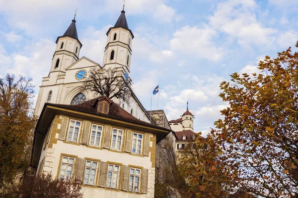 Iglesia reformada en Aarburg — Foto de Stock