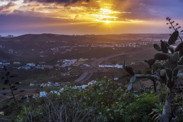 Gran Canaria panorama al amanecer — Foto de Stock