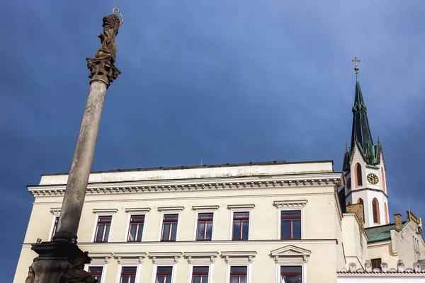 Coluna da peste em Cesky Krumlov — Fotografia de Stock