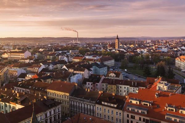 Panorama över České Budějovice — Stockfoto