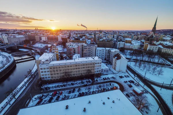 Veduta aerea di Pilsen — Foto Stock