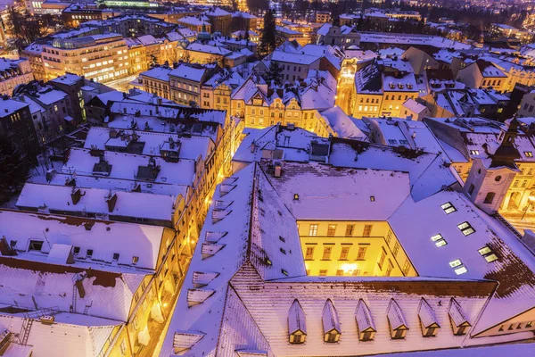 Hradec Kralove kış Panoraması — Stok fotoğraf