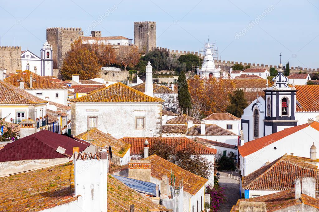 Old Town in Obidos, Portugal