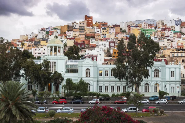 多彩的建筑 Barrio 圣胡安帕尔马 — 图库照片
