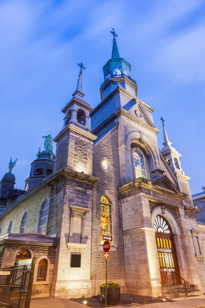 Notre-Dame-de-Bon-Secours Chapel in Montreal — стокове фото