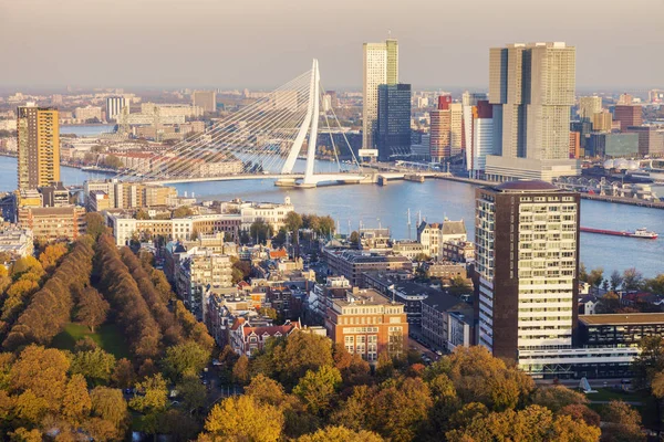 Panorama aereo di Rotterdam — Foto Stock