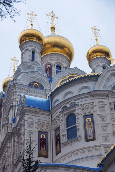 Snowing in Karlovy Vary — Stock Photo, Image