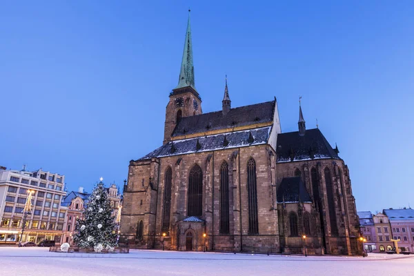 Katedral St. Bartholomew di Pilsen — Stok Foto