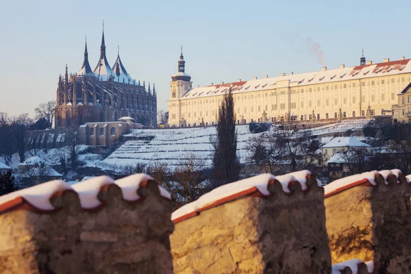 Ancien collège jésuite et église Sainte-Barbara à Kutna Hora — Photo