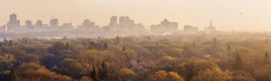 Winnipeg panorama at sunrise  clipart
