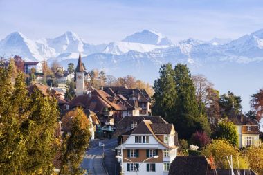 Panorama of Hilterfingen clipart