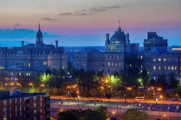 Panorama över Montreal i solnedgången — Stockfoto