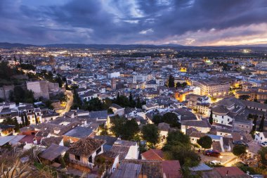 Gün batımında Granada Panorama