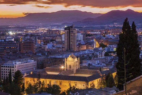 Panorama de Granada al atardecer — Foto de Stock