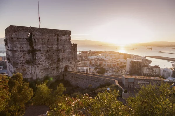 Panorama de Gibraltar au coucher du soleil — Photo