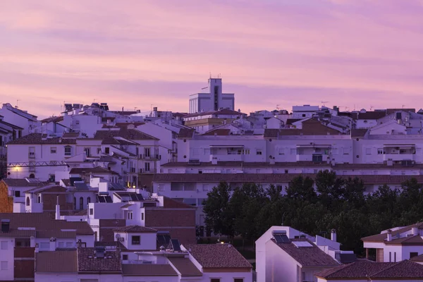 Panorama de Olvera ao pôr do sol — Fotografia de Stock