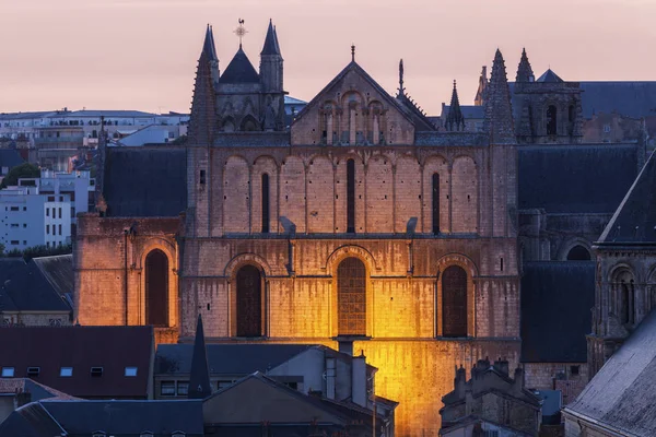 Panorama of Poitiers with Cathedral of Saint Peter — Stock Photo, Image