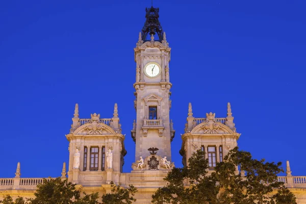 Valencia City Hall na Plaza del Ayuntamiento w Walencji — Zdjęcie stockowe