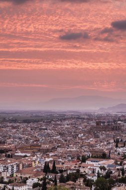 Gün batımında Granada Panorama