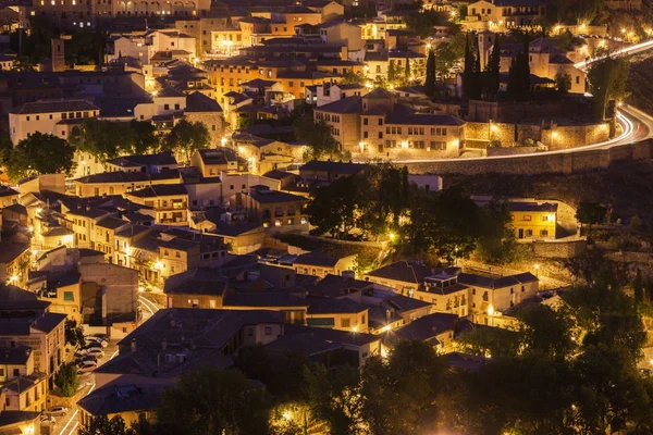 Panorama de Toledo por la noche — Foto de Stock