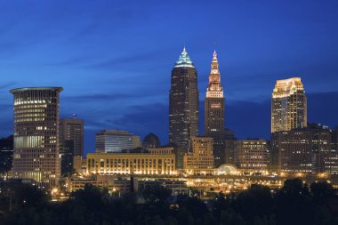 Akşam Cleveland manzarası