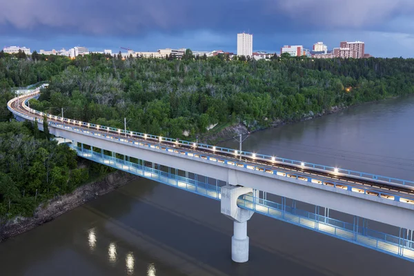 Train bridge in Edmonton