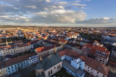 Ceske Budejovice batımında - havadan fotoğraf